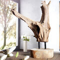 Massives Teakholz Design Ornament FLAME 30-40cm Treibholz Skulptur Dekoration