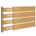 4x adjustable partition bamboo drawer separator drawer organizer divider-