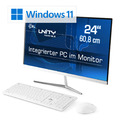 All-In-One-PC Weiß 24" Windows 11 Computer schlank & lautlos 512GB SSD 16GB RAM