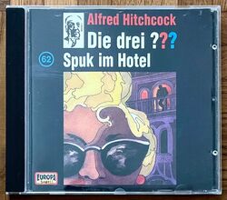 CD Hörbuch 💿 Die drei ??? Spuk im Hotel Nr. 62 ➤ Alfred Hitchcock▹ EUROPA Logo!