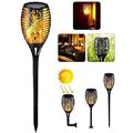 96 Led 3 In 1 Solar Mashal Flickering Flame Torch Outdoor Landscape...
