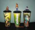 THE CROODS  SET KINO TRINK BECHER CINEMA MOVIE CUP mit 3 Topper / Figuren - NEU