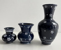 Gmundner Keramik Dirndl blau 3x Vase 6 7 und 8 cm GK12 (2401DM14) 05/24
