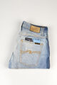33051 Nudie Jeans Slim Jim Org. Crispy Worn IN Hellblau Herren Jeans Größe 29/32