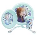 Disney Die Eiskönigin Elsa Kinder Geschirr-Set 5 teilig Becher Teller Schüssel