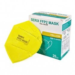 20x FFP2 Maske Serix Atemschutzmaske Mundschutz Masken CE 2163 Zertifiziert Gelb⭐DE Händler⭐FFP2 Zertifikat⭐Blitzversand⭐Einzelverpackt