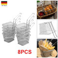 8 Stück Mini Pommes Servierkörbchen Frittierkorb Set Pommes Servier Schale Korb