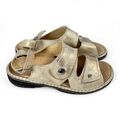 Finn Comfort Damen Sandalen Sandaletten Leder Gold EUR 38