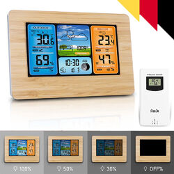 Funk-Wetterstation Innen Außensensor Thermometer Hygrometer digital LCD Uhr