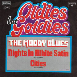 The Moody Blues Nights In White Satin / Cities Vinyl Single 7inch NEAR MINT