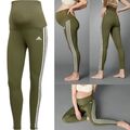 Adidas Umstandshose Leggings Schwangerschaft Hose Yoga Baby Gymnastik oliv grün