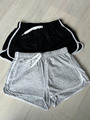 ☀️ Zwei H&M Sweatshorts Shorts grau und schwarz Gr. 146 10-11 Jahre☀️
