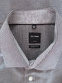 business Hemd OLYMP LUXOR modern fit  kurzarm 17,5/44 Mini-Muster grau weiß /B52