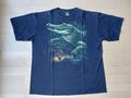 SILKMASTER T-Shirt Gr. XL Krokodil Alligator aus USA Vintage 90er Cliff Bonamie
