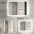 LED Badspiegel 45/50/60cm,Wandspiegel Badezimmerspiegel mit Beleuchtung Touch