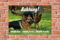 Schild Hund Schäferhund Achtung! Unser Haus Unser Garten Unsere Familie!