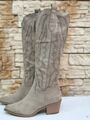 Stiefel Frau TEXANI A9559 Khaki Camperos Cowboy Western Winter 2023 2024