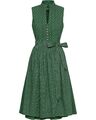 Almsach Baumwoll-Dirndl midi Dirndl V-Ausschnitt Stehkragen Jacquard-Muster NEU