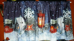 Panneaux Scheibengardine mit LED 45cm x 1,20m Weihnachtsgardine Weihnachten 1)