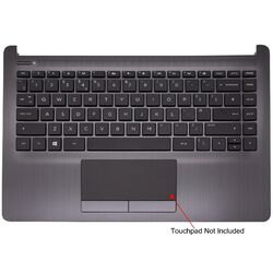 Ersatz für HP 14-CF3735NG schwarze Tastatur Handauflage ohne Touchpad