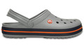 Crocs Crocband Hausschuhe Schuhe Sandalen Pantoletten Clogs (Light-Grey-Navy)