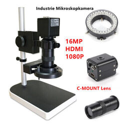 Microscope 16MP 1080P Industrie Mikroskop HDMI HD Digital Kamera Camera w/Stand