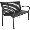 Gartenbank Pino 3-Sitzer 126x62x81,5cm Hollywoodschaukel schwarz B-Ware
