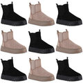 Damen Warm Gefütterte Plateau Boots Stiefeletten Winter Schuhe 840621 Mode