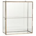 Messing Wand Metall Vitrine mit 2 Regalen H:40 cm von Ib Laursen