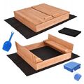 Sandkasten mit Deckel Sandbox Imprägniert 120x120 150x150 Sandkiste Sitzbänken