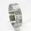 Ring Silber 925 Silberring 925 Damen Herren Handarbeit 5mm steinig gehämmert