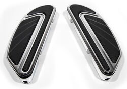 Trittbretter Airflow-Style Chrom Hinten für Harley-Davidson Dyna Softail Touring