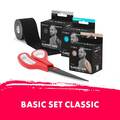 3 Rollen Kinesiologie Tape + Schere Sporttape Physiotape 3er Set Taping Kintex