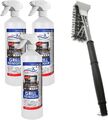 Grillreiniger Spray & Hochwertige Grillbürste – 3 x 1 Liter Backofenreiniger