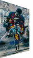 Fußball Lionel Messi FC Barcelona Leinwand Wandbilder - Hochwertiger Kunstdruck