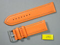 Morellato Rindsleder Uhrenarmband Orange mit Naht 24mm Edelstahlschließe 8838