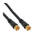 InLine® SAT-Anschlusskabel  2x geschirmt  2x F-Stecker   85dB  schwarz  1m