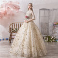 Champagner & Gold elegantes, luxuriöses, geschnürtes Hochzeitskleid - Florenz - UK Größen 6-20