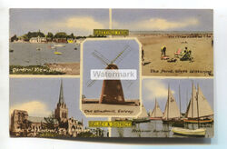 Selsey and District - 1964 gebrauchte Sussex Multiview Postkarte - Windmühle, Bosham etc