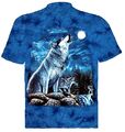 T-Shirt Wolf Heulende Wölfe Batik Shirt