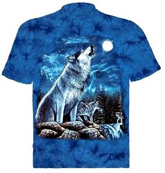 T-Shirt Wolf Heulende Wölfe Batik Shirt