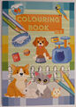 Malbuch Kinder 72 Tier AusmalBilder Hunde Katzen Haustiere Malen Zeichnen Farbe