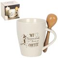 Mein Besenstiel Läuft mit Kaffee Tasse & Löffel Set Hexen Keramik Tee Geschenk