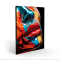 Modernes Kunstwerk von Amazing Art "Red Lips" auf Leinwand oder Acrylglas.