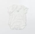 The Essential One Baby weiße Baumwolle Babygrow einteilig Größe 0-3 Monate Knopf