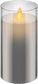 LED-Echtwachs-Kerze im Glas, 7,5 x 15 cm; wunderschöne und sichere Lichtlösung f