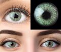 GLAMLENS Farbige grüne Kontaktlinsen mit & ohne Stärke weich grün Keira Green