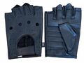  Unisex Leder Handschuhe Fingerlos Lederhandschuhe Fahrhandschuhe Sporthandschuh