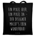 Tragetasche Designer Pixel Perfektion - Geschenk Berufsdesigner Einkaufstasche