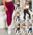 Koucla Leggings Damen High Waist Thermo Leggings Hose Milax-Fashion